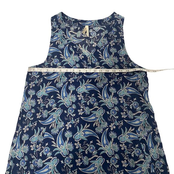 Roper Lightweight Sleeveless Blue Paisley Dress Size M - Picture 6 of 7